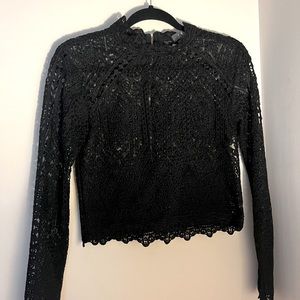 Sheer Long Sleeve Blouse